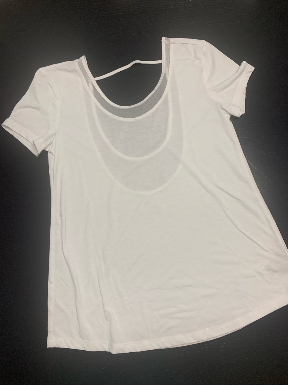 Old Navy Active XS White Short-Sleeve Scoop Neck Tee